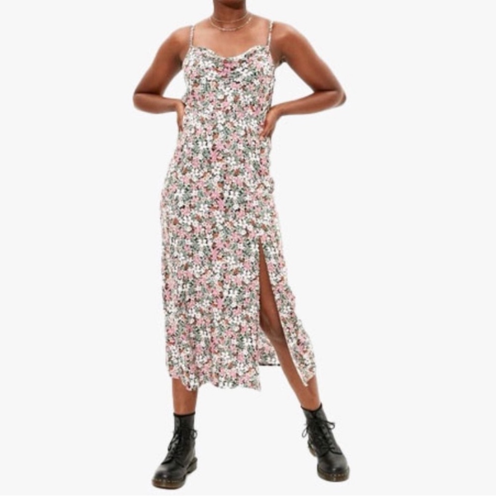 AE Cowl Neck Midi Slip Dress